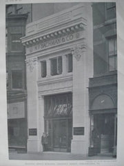 Banking Office Bldg., Chestnut Street, Philadelphia, PA 1911, Lithograph. Rankin Kellogg and Crane.