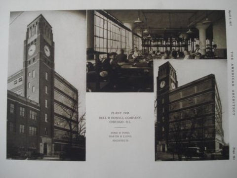 Plant for Bell & Howell Company in Chicago IL, 1927. Pond & Pond, Martin & Lloyd