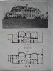 House of Charles F. Leland, ESQ., Southborough, MASS. 1911, Lithograph. James Purdon.