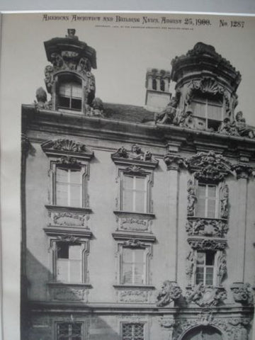 Palatial Residence in Bamberg, Bavaria, 1900. Johann Leonard Dientzenhofer