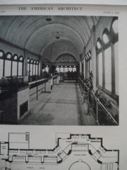 Aquarium with Plans, Marine Park, Boston MA, 1913. William Downes Austin