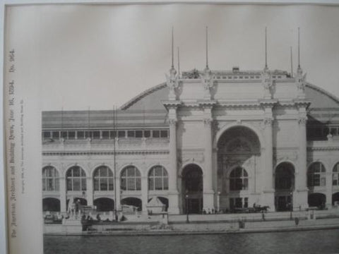 Porch: Manufactures Building, World's Columbian Exhibition, Chicago IL, 1894. George B. Post