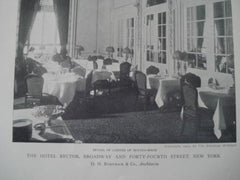 The Hotel Rector, Broadway and 44th Street, New York, NY 1911, Lithograph. D.H. Burnham & Co.