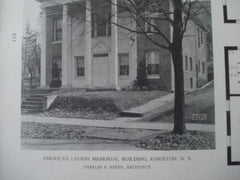American Legion Memorial Building in Kingston NY, 1927. Charles S. Keefe