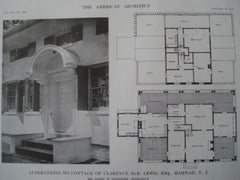 Cottage of Clarence McK, Lewis, Esq. in Mahwahm NJ, 1913. James W. O'Connor