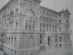 Criminal Court House, New York NY, 1894. Thom & Wilson. Gelatine