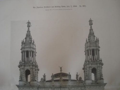Machinery Building, World's Columbian Exhibition, Chicago IL, 1894. Peabody & Stearns