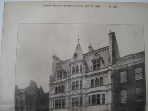 Premises, West Street in Finsbury, England, 1895. Davis & Emanuel. Photo