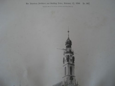 German Gov. Bldg: World's Columbian Exhibition, Chicago IL, 1894. Johannes Radke