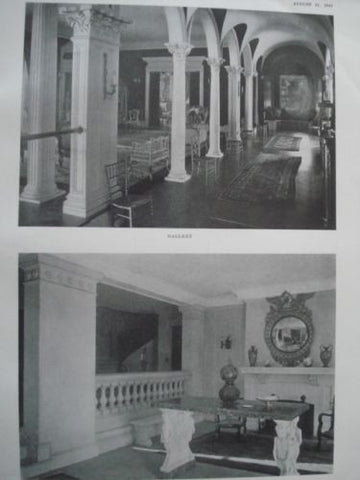 House of Mrs. F. B. Moran, Gallery, Entrance. Washington DC, 1915. George Oakley Totten