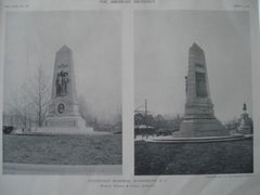 Stephenson Memorial, Washington D.C. 1911, Lithograph. Rankin Kellog and Craig.