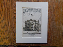 Progress Club, 5th Ave & 63rd St, New York, 1890, A Zucker, Archt. Original Plan