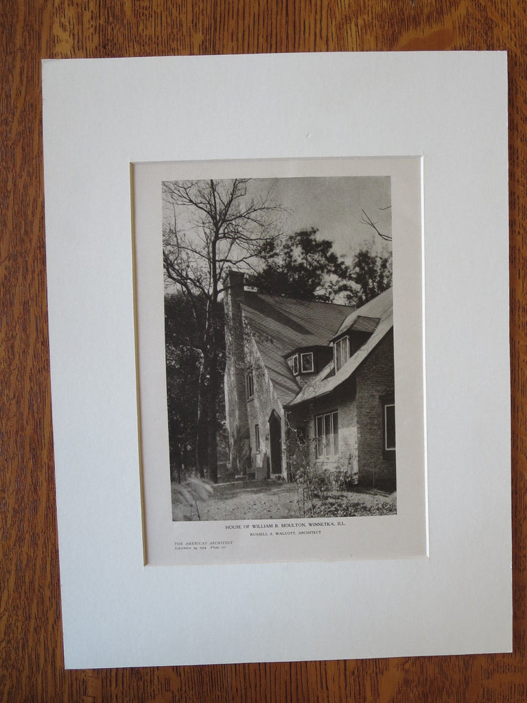William B. Moulton House, Winnetka, IL, Russell S. Walcott, 1924, Lithograph