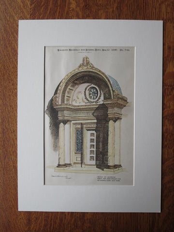 John Dwight, Esq. House, Doorway, Mt. Morris Park, NY, 1890, Original Plan