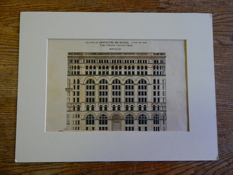Erie County Savings Bank, Buffalo, NY, 1890, Marling & Burdett, Original Plan