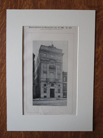 Jamaica Savings Bank, Jamaica, Long Island, Hough & Deuell, 1900, Lithograph