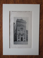 Jamaica Savings Bank, Jamaica, Long Island, Hough & Deuell, 1900, Lithograph