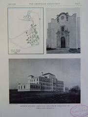 Hospital Building, Eagleville Sanatorium, Eagleville, PA, 1928, Lithograph