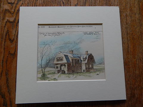 Mrs. J.W. Johnson Cottage, Germantown, Philadelphia, PA, 1886. Original