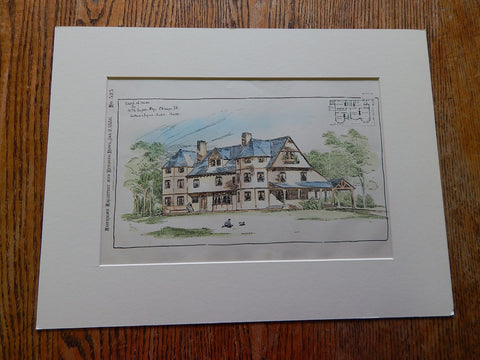 House for H.M. Duper, Chicago, IL, 1886, Original Plan