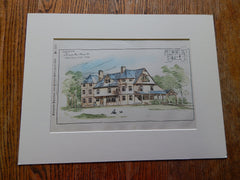 House for H.M. Duper, Chicago, IL, 1886, Original Plan