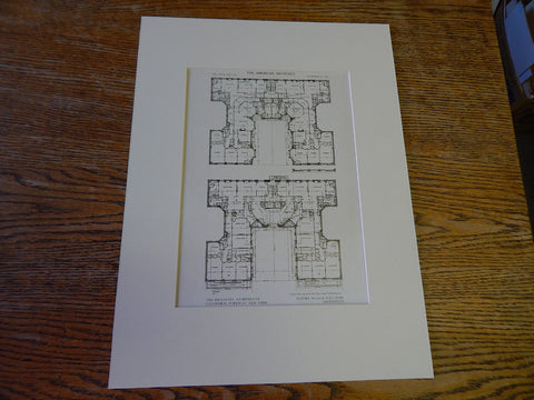 Britannia Apartments, Cathedral Pkwy, NY, Waid & Willauer, 1909. Original Plan