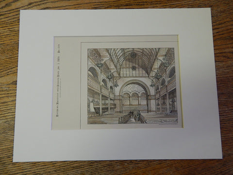 Madison Avenue ME Church, NY, 1884, RH Robertson, Archt., Original Plan