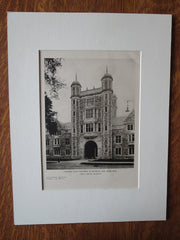Lawyers' Club, Univ. of Michigan, Ann Arbor, MI, York & Sawyer, 1924, Lithograph
