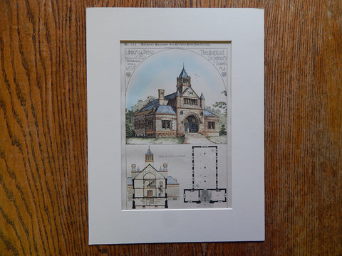 Library, Drew Theological Seminary, Madison, NJ, 1886, Original Plan