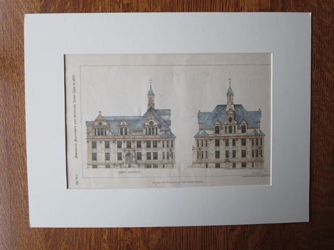 Washington University School, 1879, Original Plan. Peabody & Stearns