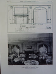 Dining Room, Lord Jeffery Inn, Amherst, MA, 1928, Lithograph, Putnam & Cox