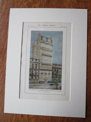Plaza Home Club Apts, Central Park South, NY, 1911, Original Plan. C.W. Buckham