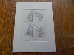 Stoneleigh Court, Washington DC, James Hill, Arch., 1909. Original Plan