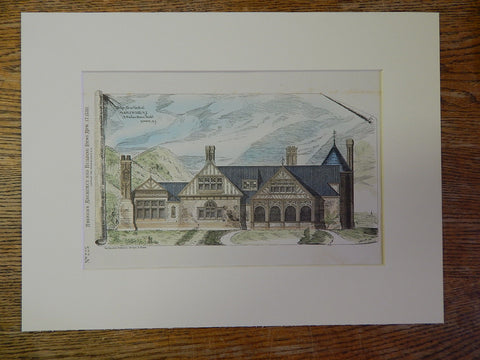 House at Maplewood, New Jersey, 1880, A Wallace Brown, Architect, Original Plan