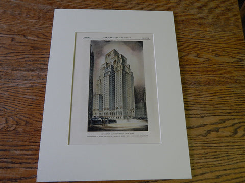 Governor Clinton Hotel, NY, 1928, Original Plan. Murgatroyd & Ogden, Architects