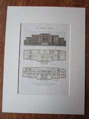 Cincinnati Gen Hosp, Admin, Cincinnati, 1911, Original Plan. S. Hannaford&Sons