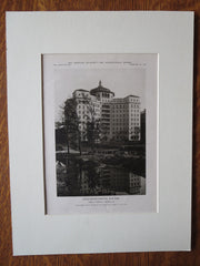 Fifth Avenue Hospital, NY, York & Sawyer, 1923, Lithograph