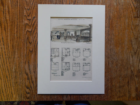 Progress Club, Bowling Alley, 5th Ave & 63rd St, NY, 1890, Original Plan