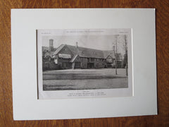 W Ladd House, Cedarhurst, LI, NY, Peabody/Wilson/Brown, 1921, Lithograph