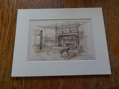 Billiard Room, Frank Kennedy, Cambridge, MA, W. E. Chamberlain, 1884. Original