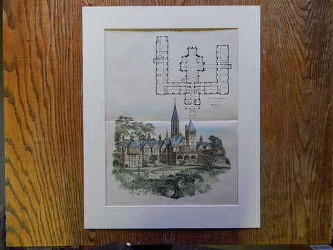 House of Mercy at Inwood on Hudson, New York, 1890, Original Plan