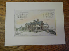 House, E H Van Ingen, Washington, CT, 1880, Potter & Robertson, Original Plan