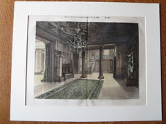 Hall, Kellog Terrace, Great Barrington, MA, 1895, Original Plan Hand Colored