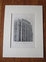 Metropolitan Bank Building, Minneapolis, MN, Hewitt & Brown, 1918, Lithograph
