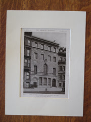 T. Newbold House Exterior, E 79th St, NY, McKim, Mead & White, 1919, Lithograph