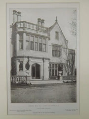 Entrance, House of J. J. Albright, Buffalo, NY, 1906, Lithograph