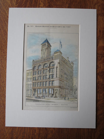 Chadwick Lead Works, Boston, MA, 1887, W G Preston, Original Hand Colored