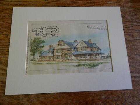 House, Quogue, Long Island, NY, William Bates, Architect, 1886, Original Plan