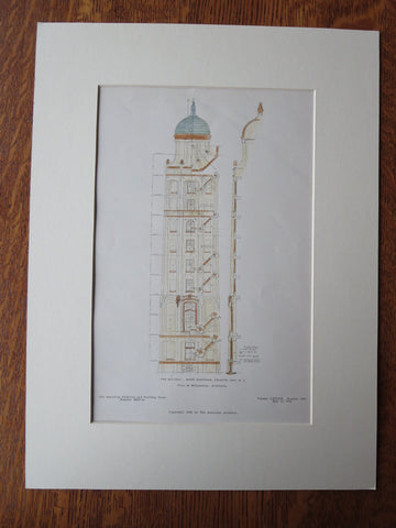 Hotel Blenheim, Atlantic City, NJ, 1906, Original Plan. Price & McLanahan