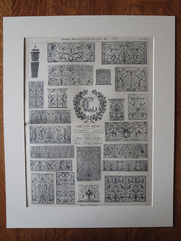 Canada Life Assurance, Iron Work, Montreal, Quebec, R.A. Waite, 1896, lithograph